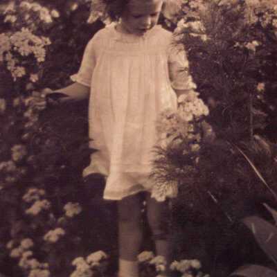 Girl in garden