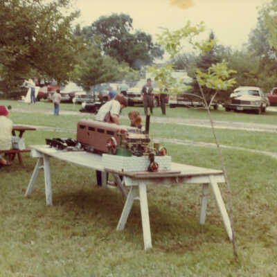 Stanely Wells Collection of Donnelly's Trains at his farm