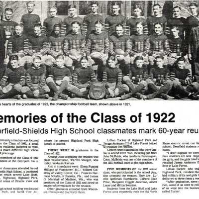 1921 Deerfield-Shields High School football team