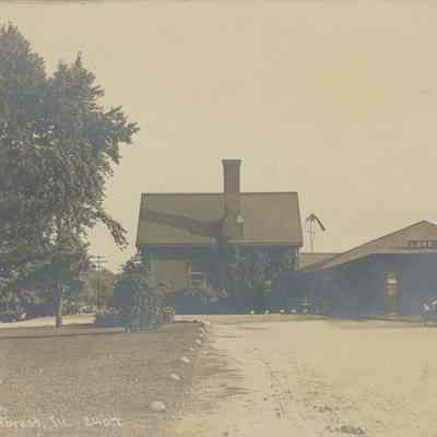 Lake Forest Train Station Postcard