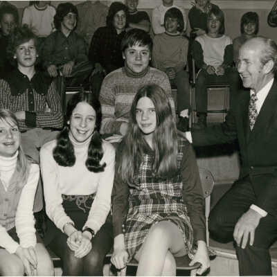 Robert McClory with students