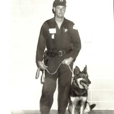 Police officer with dog