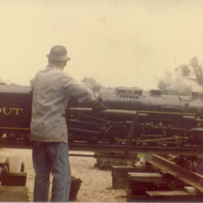 Stanely Wells Collection of Donnelly's Trains at his farm