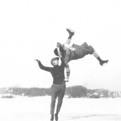 Shepstead and Johnson ice skating