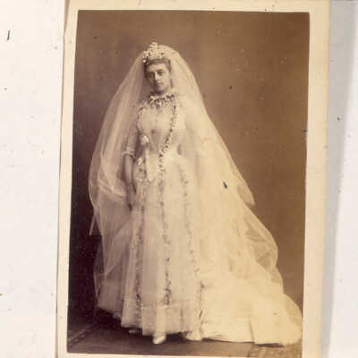 Grace Farwell in wedding dress