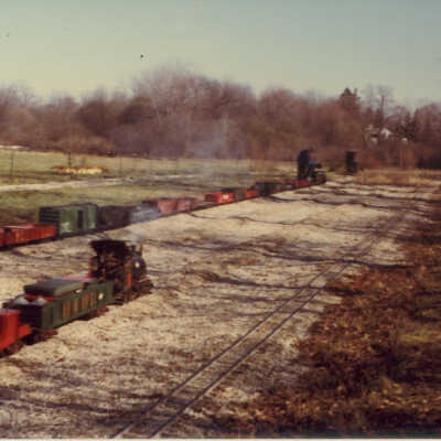 Stanely Wells Collection of Donnelly's Trains at his farm