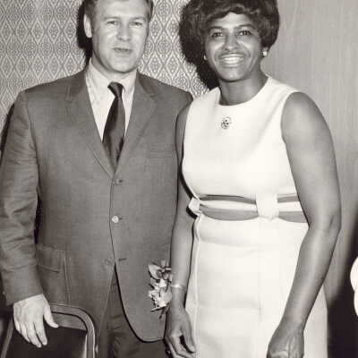 Man and Woman Pose for Camera