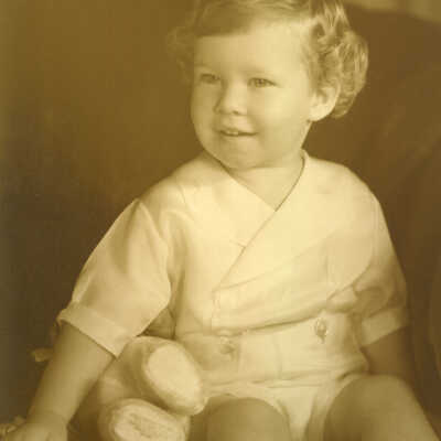 Portrait of boy in chair