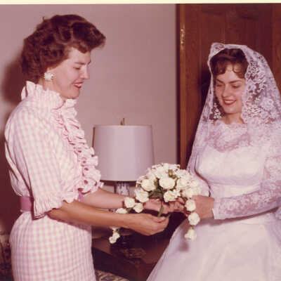 Virginia Fiester Frederick with a bride