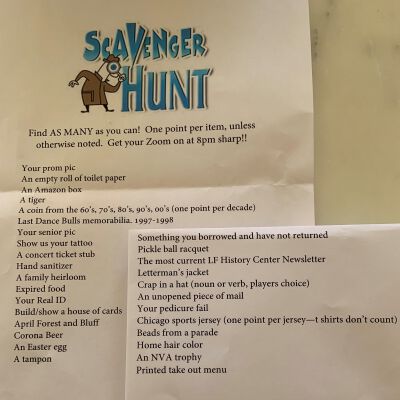 "Social distance scavenger hunt"