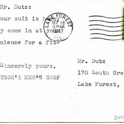Copyright: Lake Forest Lake Bluff Historical Society