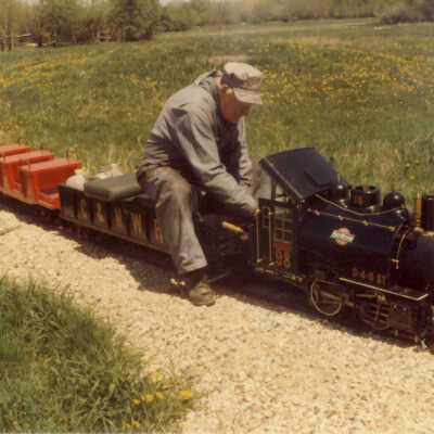 Stanely Wells Collection of Donnelly's Trains at his farm