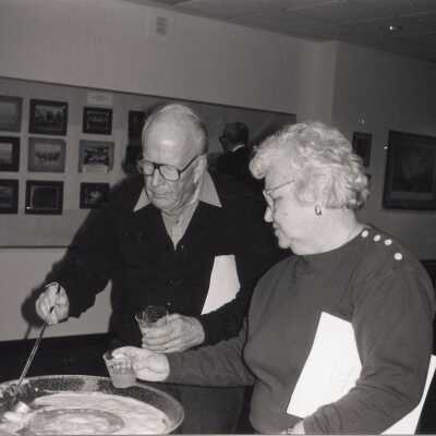 Unidentified couple near punch bowl