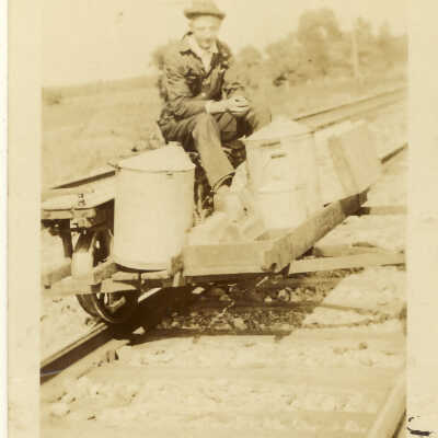 Stanely Wells Collection of Donnelly's Trains at his farm