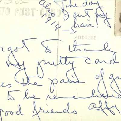 postcard verso