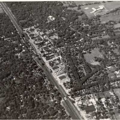 Aerial view of Lake Forest Business District