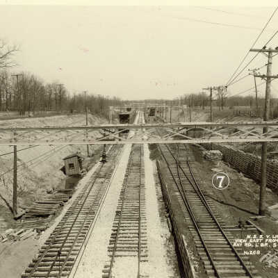 View east from Green Bay Road "L" Bridge
