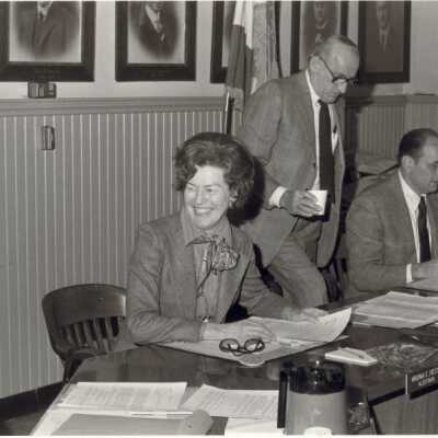Virginia Fiester at her City Council seat