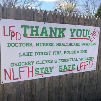 "Our small way to thank the NLFH medical staff essential workers & first responders!"