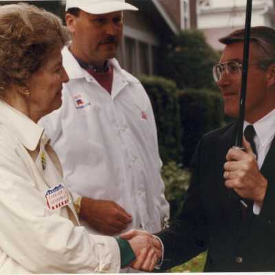 Campaigning with Governor Jim Edgar