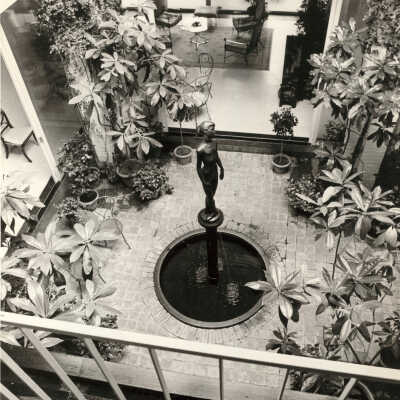"Dancer," bronze statue