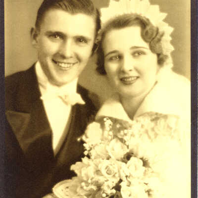 Unidentified wedding couple