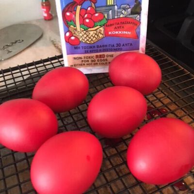 "Dyeing eggs"