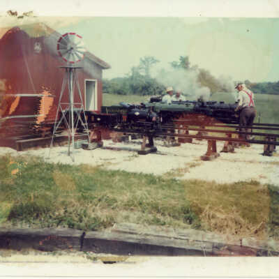 Stanely Wells Collection of Donnelly's Trains at his farm