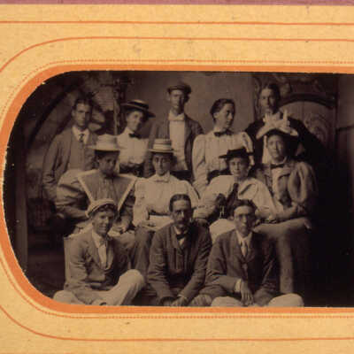 Group photo, including Grace Farwell Winston