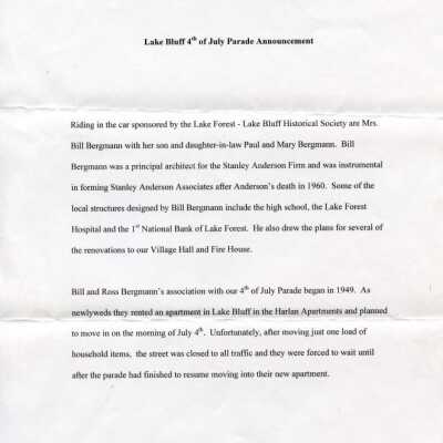 Copyright: Lake Forest Lake Bluff Historical Society; Origformat: Artifact