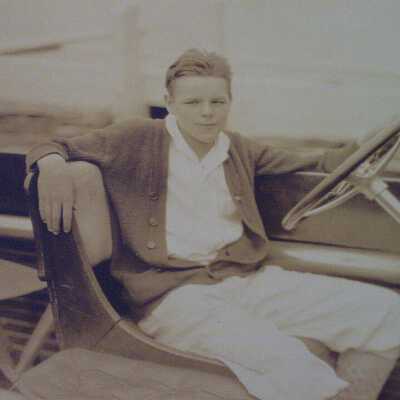 Young man in boat