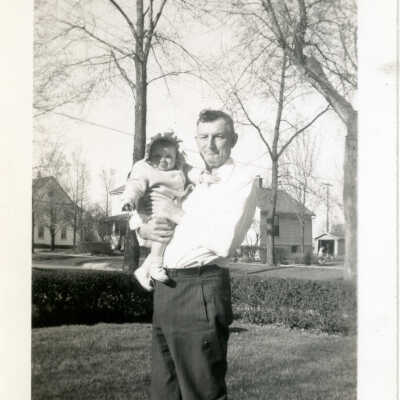 Frank Swanton with infant