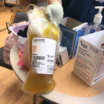 "Donating plasma"