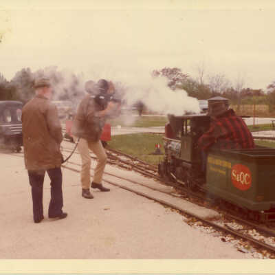 Stanely Wells Collection of Donnelly's Trains at his farm