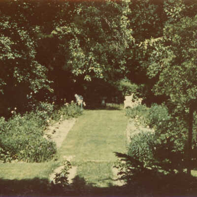Garden and lawn of Quinlan home