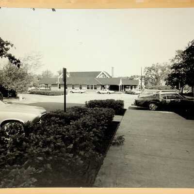 Looking east at East Lake Forest Train Station