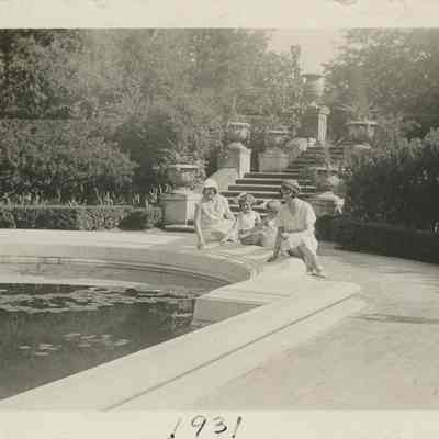 Edythe Dunford and family at Villa Turicum