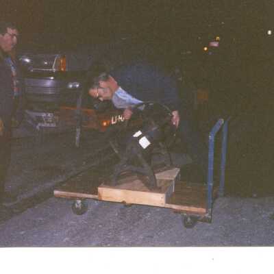 Unloading the Everett School Bell