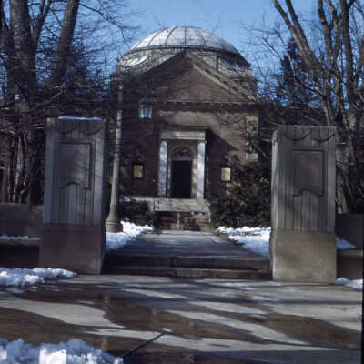 Lake Forest Library Facade and Gate