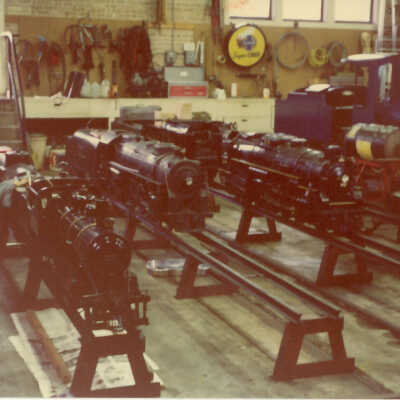 Stanely Wells Collection of Donnelly's Trains at his farm