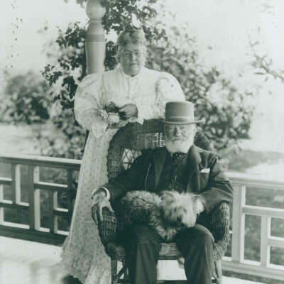 Henry C. and Annie W. Durand Verso" papa Mr. H. C. durand Mamma " Mrs" Henry C. and Annie W. Durand