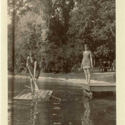 Women on Farwell Pond