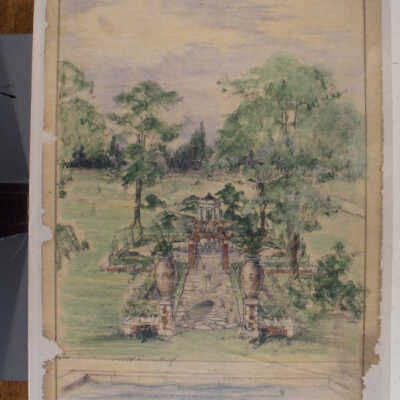 Drawing of a garden