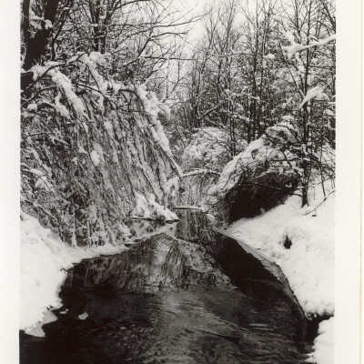 Fairlawn pond in winter
