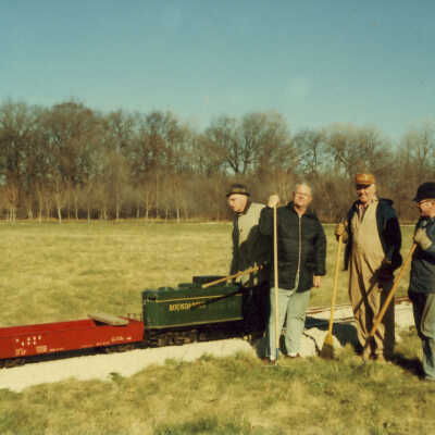 Stanely Wells Collection of Donnelly's Trains at his farm