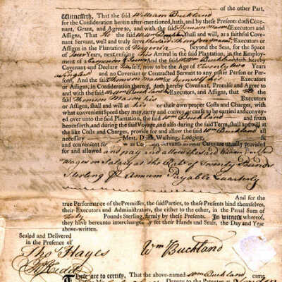 Indenture: George Mason IV and William Buckland, 8 Nov 1755