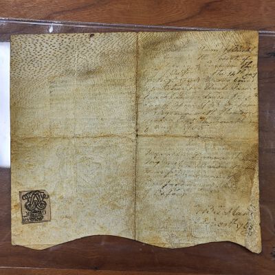 Reverse of Buckland apprenticeship indenture