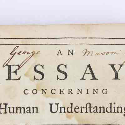 George Mason IV Signature: Close-up view of George Mason's signature found on the volume's title page. George Mason was approximately 16 years of age.
