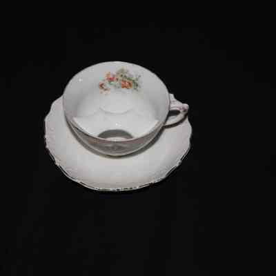 Mustache cup and saucer