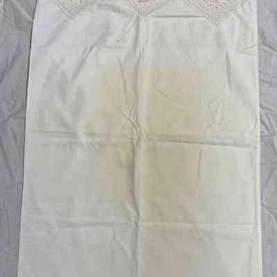 White Linen Pillowcase